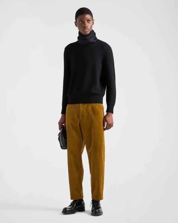 Trousers And Bermudas*Prada Pinwale corduroy pants Barley