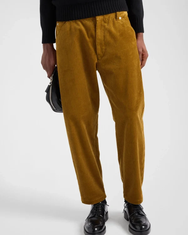 Trousers And Bermudas*Prada Pinwale corduroy pants Barley