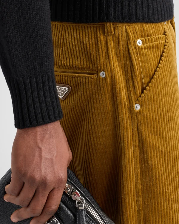 Trousers And Bermudas*Prada Pinwale corduroy pants Barley