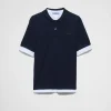 T-shirts And Sweatshirts*Prada Piqué and jersey polo shirt Navy