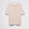 T-shirts And Sweatshirts*Prada Piqué and jersey polo shirt Peach