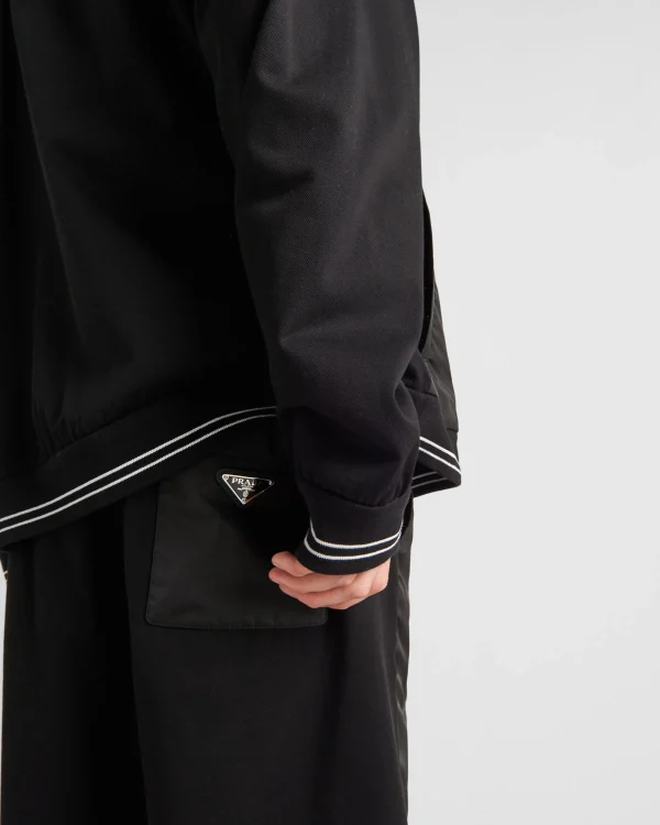 Jogging Suits And Sweatshirts*Prada Piqué Bermudas with Re-Nylon details Black/black