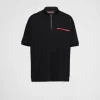 Men's Collection*Prada Piqué polo shirt Black