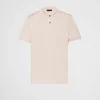 T-shirts And Polo Shirts*Prada Piqué polo shirt Peach