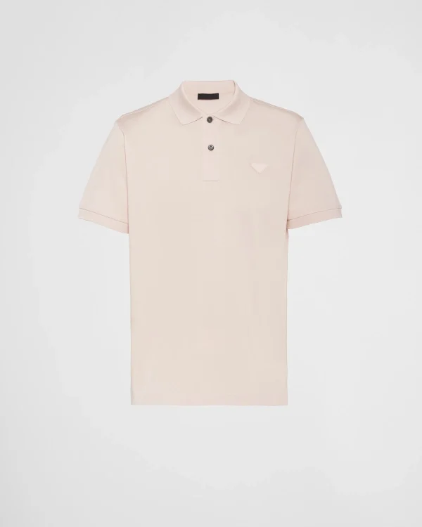 T-shirts And Polo Shirts*Prada Piqué polo shirt Peach