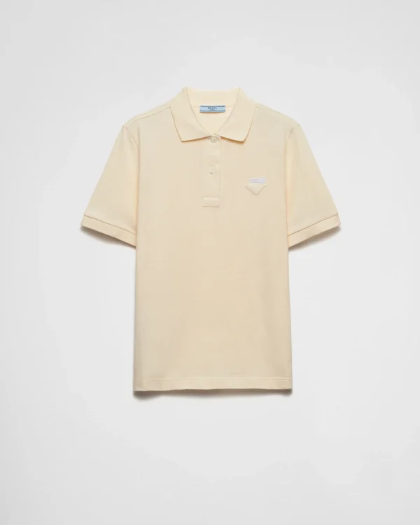 T-shirts And Sweatshirts*Prada Piqué polo shirt Vanilla