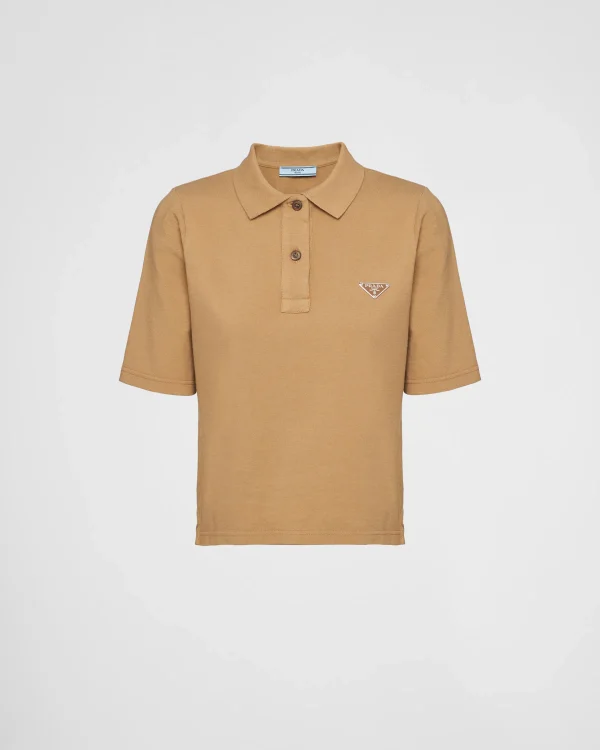 T-shirts And Sweatshirts*Prada Piqué polo shirt Khaki