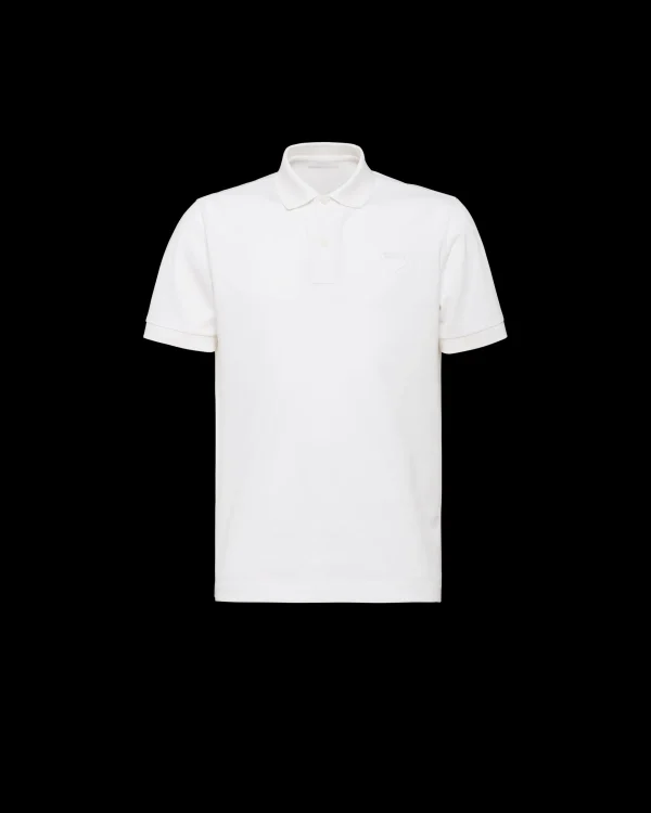 T-shirts And Polo Shirts*Prada Piqué polo shirt White