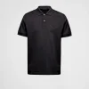 T-shirts And Polo Shirts*Prada Piqué polo shirt Black