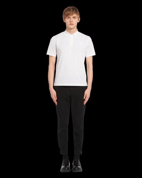 T-shirts And Polo Shirts*Prada Piqué polo shirt White