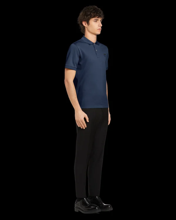 T-shirts And Polo Shirts*Prada Piqué polo shirt Navy