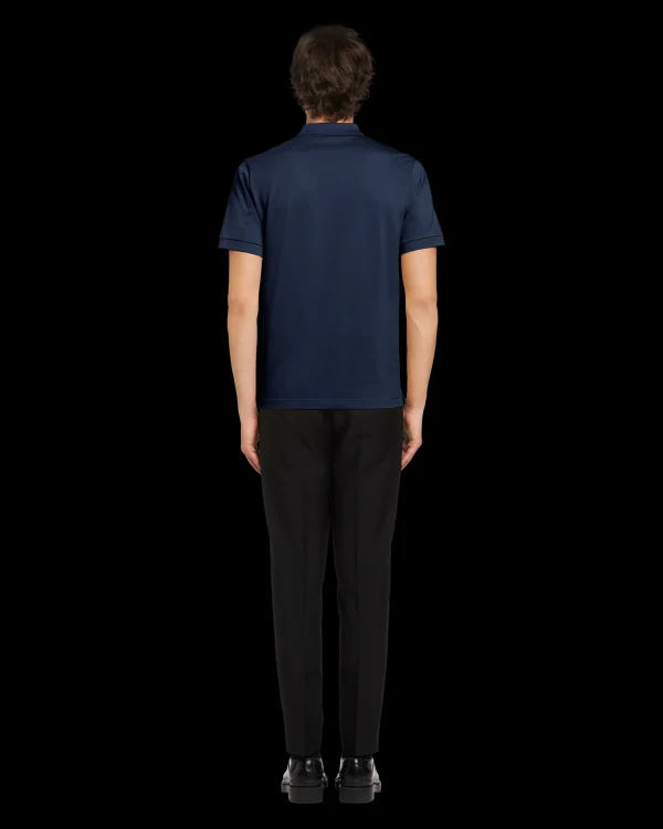 T-shirts And Polo Shirts*Prada Piqué polo shirt Navy