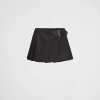 Skirts*Prada Pleated Re-Nylon miniskirt Black