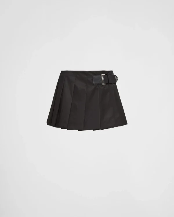 Skirts*Prada Pleated Re-Nylon miniskirt Black