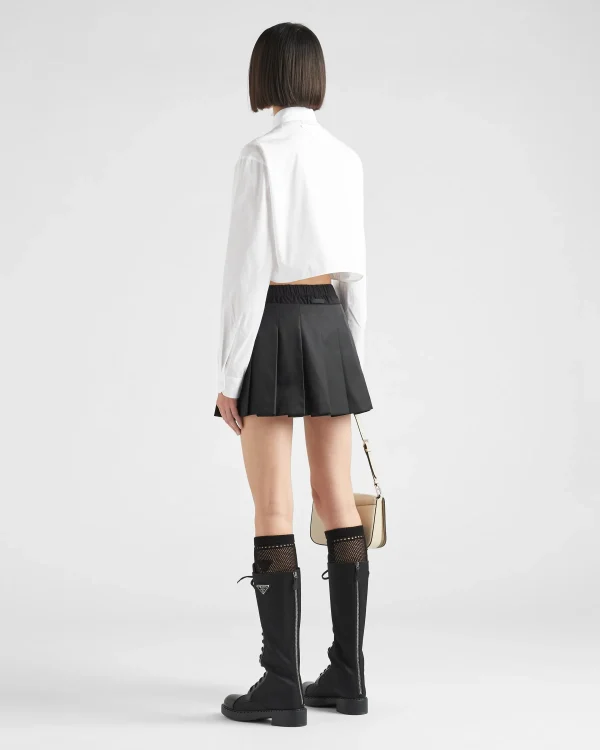 Skirts*Prada Pleated Re-Nylon miniskirt Black