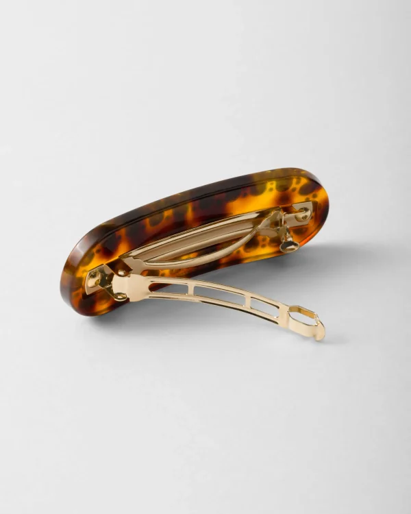 Headbands And Hair Accessories*Prada Plex Hair Clip Honey/tortoiseshell