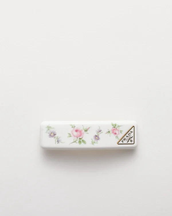 Headbands And Hair Accessories*Prada Plexiglas and metal hair clip White/alabasterpink