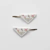 Headbands And Hair Accessories*Prada Plexiglas and metal hair barrettes White/alabasterpink