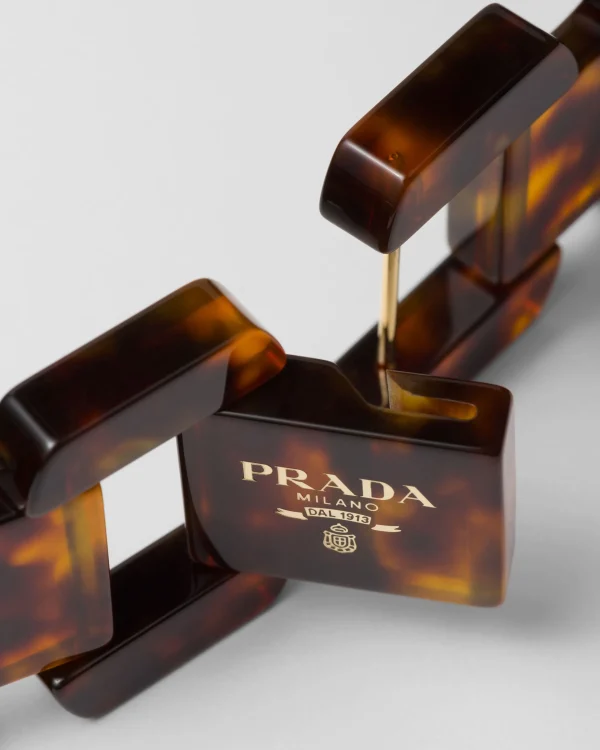 Belts*Prada Plexiglas belt Honey/tortoiseshell