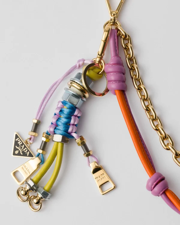 Bag Charms And Keychains*Prada Pop Strings bag charm Cedar/primrose