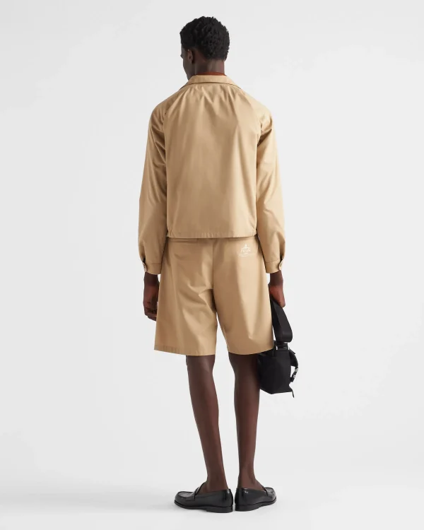 Trousers And Bermudas*Prada Poplin Bermudas Desertbeige