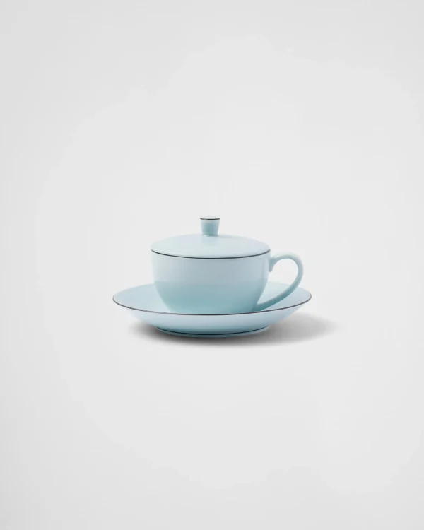 Tea And Coffee*Prada Porcelain cappuccino cup - Celadon Celadonlightblue