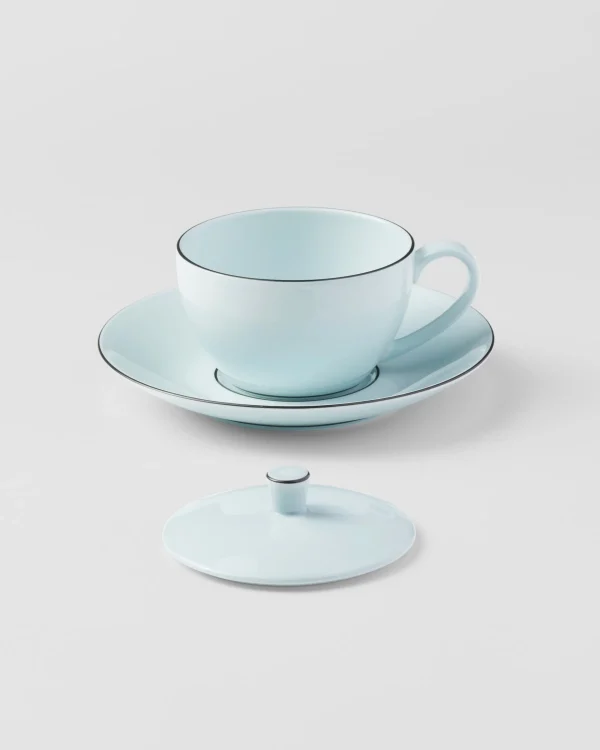 Tea And Coffee*Prada Porcelain cappuccino cup - Celadon Celadonlightblue