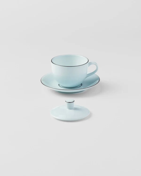 Tea And Coffee*Prada Porcelain espresso cup - Celadon Celadonlightblue