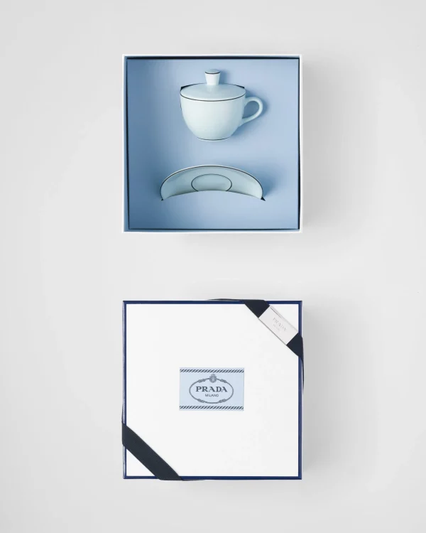 Tea And Coffee*Prada Porcelain espresso cup - Celadon Celadonlightblue