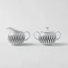 Tea And Coffee*Prada Porcelain milk jug and sugar bowl set - Stripes White/black