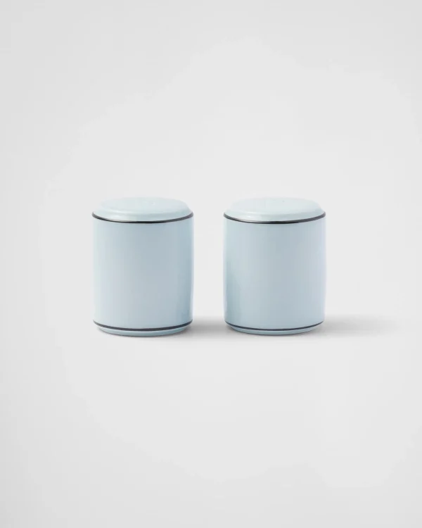 Trays And Table Accessories*Prada Porcelain salt and pepper set - Celadon Celadonlightblue