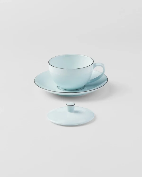 Tea And Coffee*Prada Porcelain tea cup - Celadon Celadonlightblue