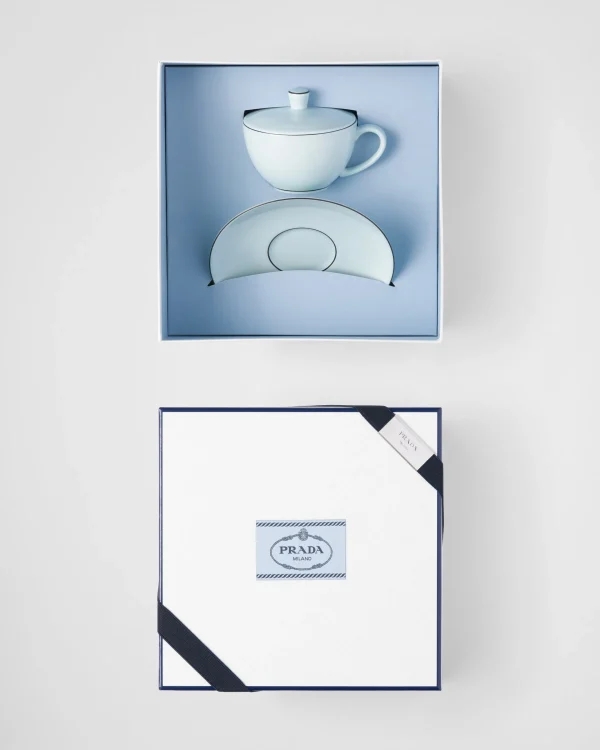 Tea And Coffee*Prada Porcelain tea cup - Celadon Celadonlightblue