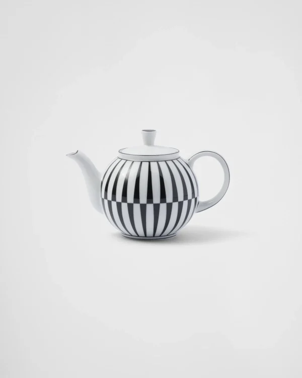 Tea And Coffee*Prada Porcelain teapot - Stripes White/black