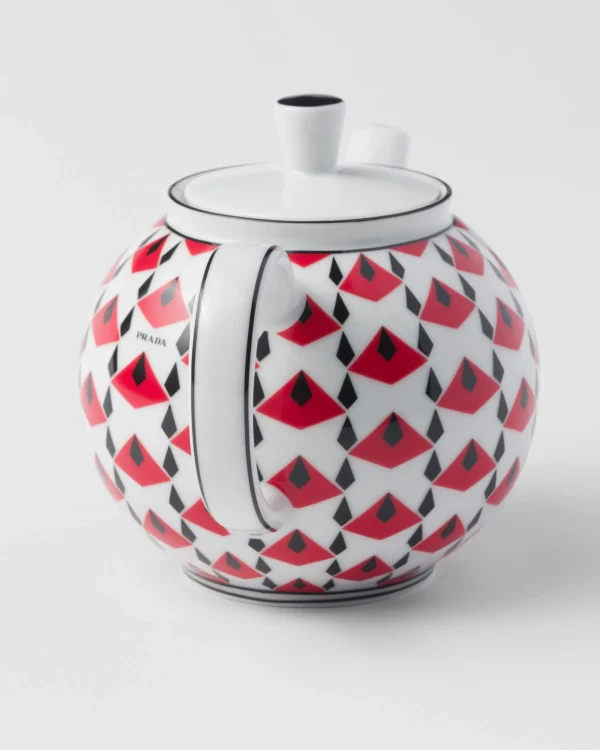 Tea And Coffee*Prada Porcelain teapot - Vienna Red Black/red