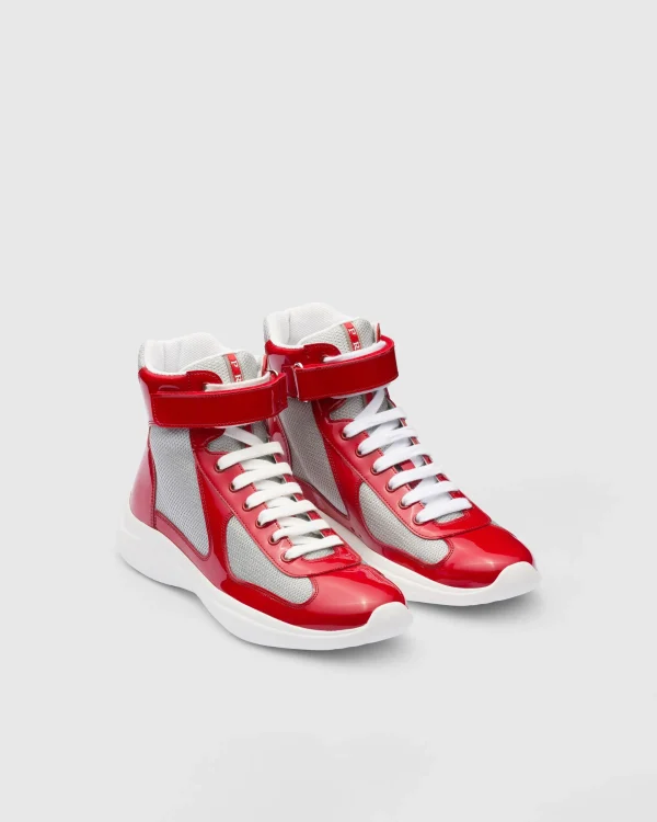 America's Cup | Sneakers*Prada America’s Cup high-top sneakers Red/silver