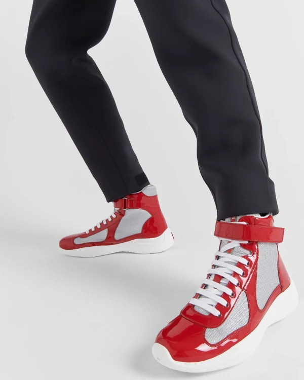 America's Cup | Sneakers*Prada America’s Cup high-top sneakers Red/silver