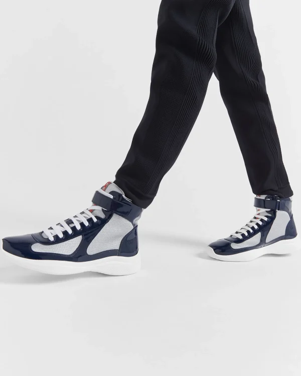 America's Cup | Sneakers*Prada America’s Cup high-top sneakers Royalblue/silver