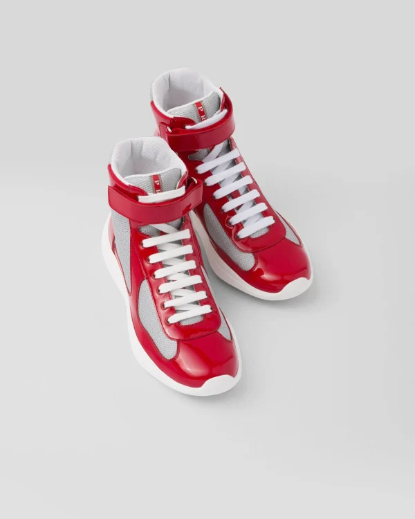 America's Cup | Sneakers*Prada America’s Cup high-top sneakers Red/silver