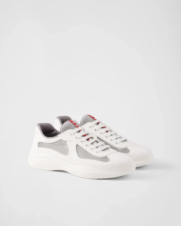 America's Cup | Sneakers*Prada America's Cup Soft rubber and bike fabric sneakers White