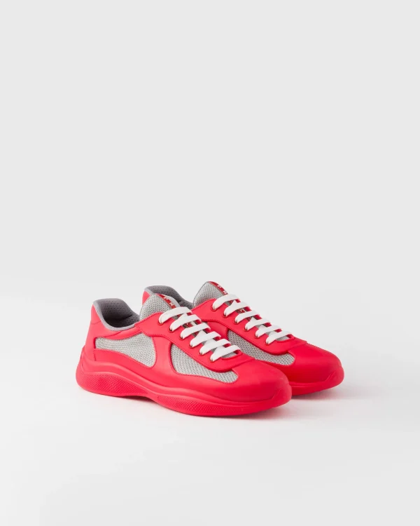 America's Cup | Sneakers*Prada America's Cup Soft rubber and bike fabric sneakers Red