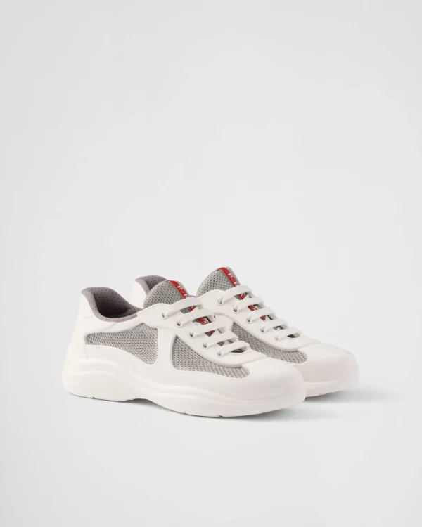 Sneakers | Women's Collection*Prada America's Cup Soft rubber and bike fabric sneakers White