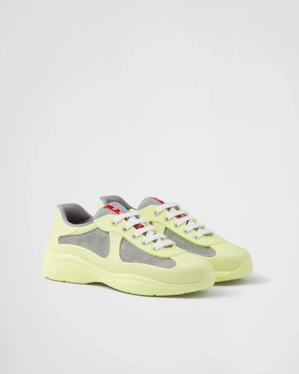 Sneakers | Women's Collection*Prada America's Cup Soft rubber and bike fabric sneakers Pistachiogreen