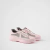 Sneakers | Women's Collection*Prada America's Cup Soft rubber and bike fabric sneakers Alabasterpink