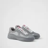 America's Cup | Sneakers*Prada America's Cup Soft rubber and bike fabric sneakers Steelgray