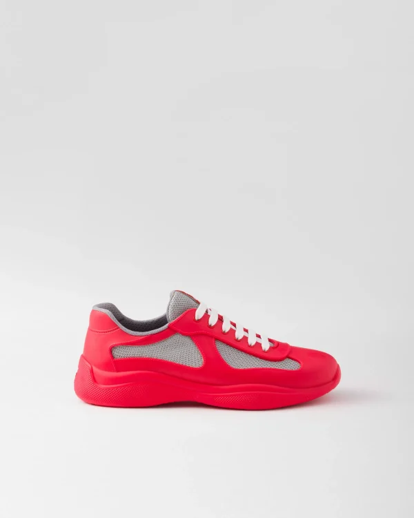 America's Cup | Sneakers*Prada America's Cup Soft rubber and bike fabric sneakers Red