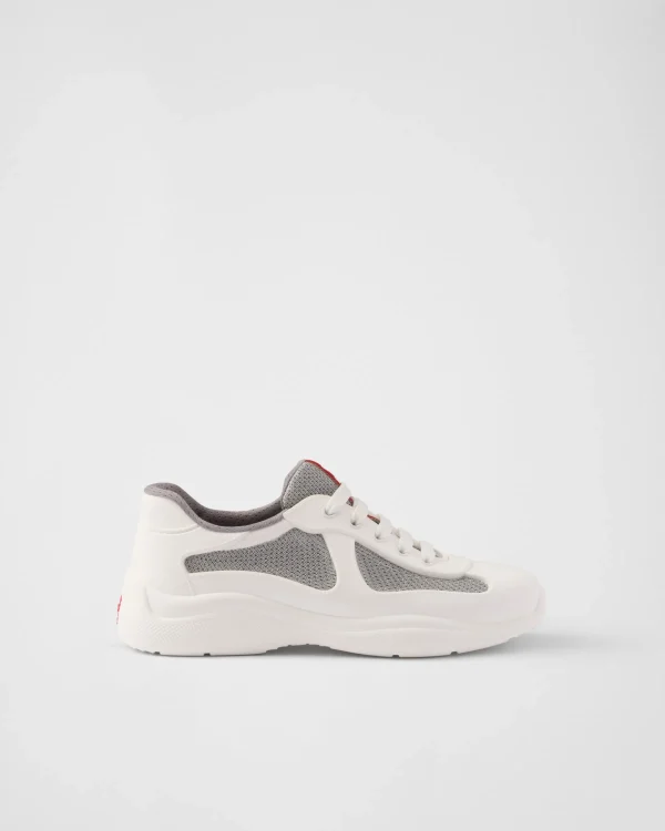 Sneakers | Women's Collection*Prada America's Cup Soft rubber and bike fabric sneakers White