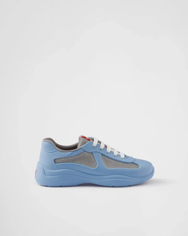 Sneakers | Women's Collection*Prada America's Cup Soft rubber and bike fabric sneakers Lightblue