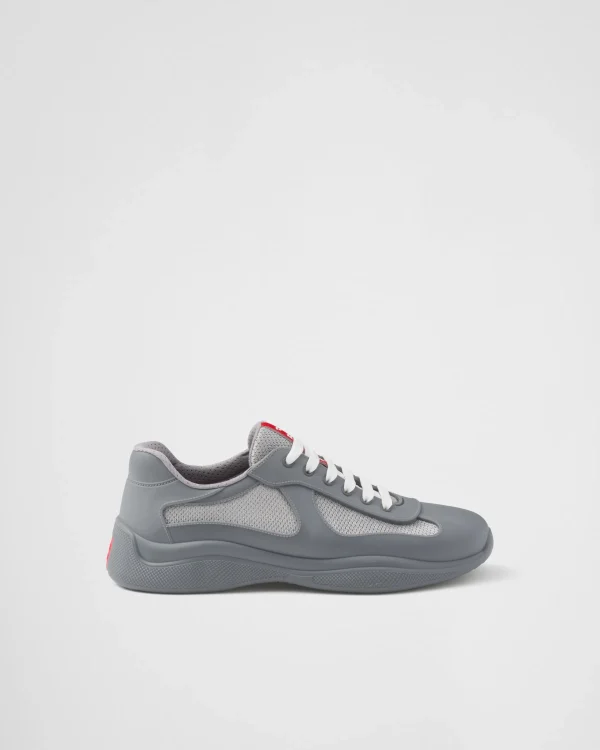 America's Cup | Sneakers*Prada America's Cup Soft rubber and bike fabric sneakers Steelgray