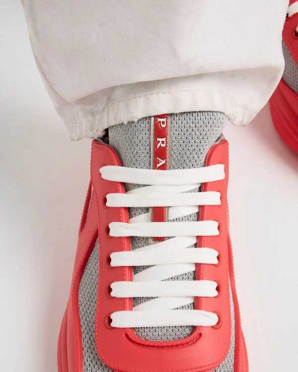 America's Cup | Sneakers*Prada America's Cup Soft rubber and bike fabric sneakers Red